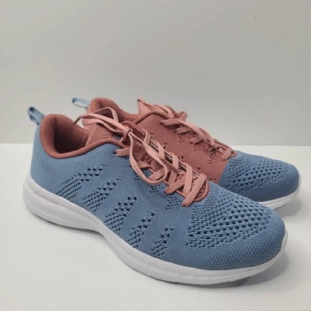 APL Athletic Propulsion Labs Womens 9.5 Sneakers Shoes Pink Blue Lace Mesh New